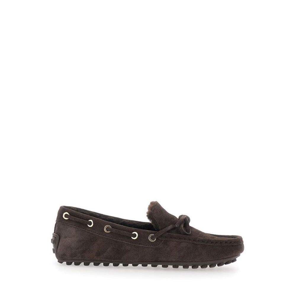 Tod's Women Loafers With Rubber Sole And Shearling Details Brown Women